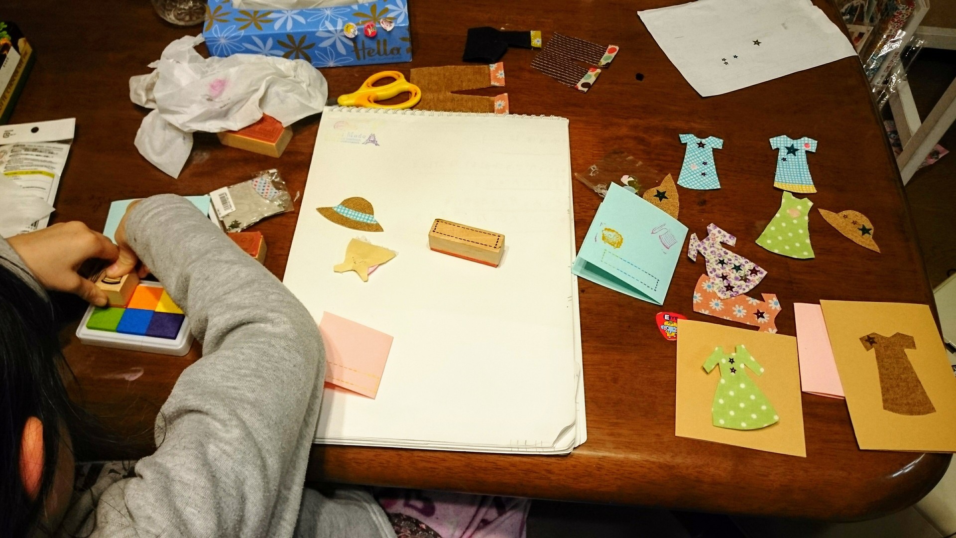 メッセージカードづくり さち子とミニさち子の日常